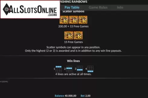 Lines. Cashing Rainbows Pull Tab from Realistic