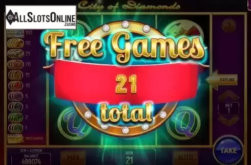 Win Free Games screen