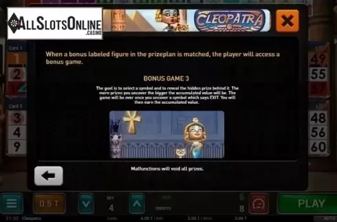 Bonus 2. Cleopatra Bingo from MGA