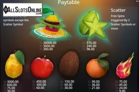 Screen2. Cosmic Fruit from Booming Games