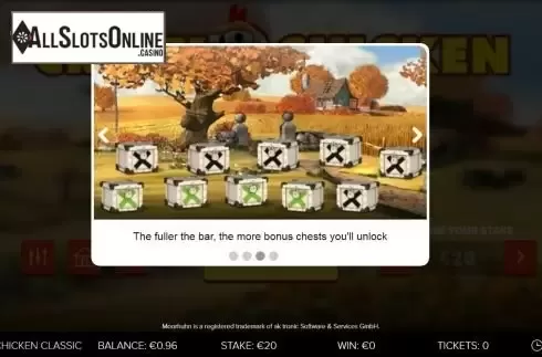 Bonus game screen