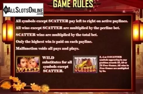 Paytable 1. Daji from KA Gaming
