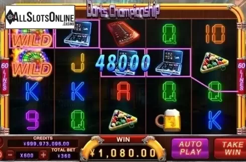 Win Screen. Darts Championship from CQ9Gaming
