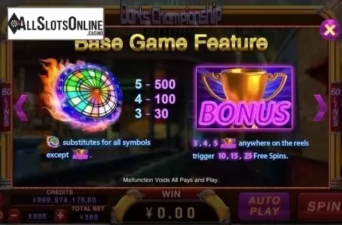 Info. Darts Championship from CQ9Gaming