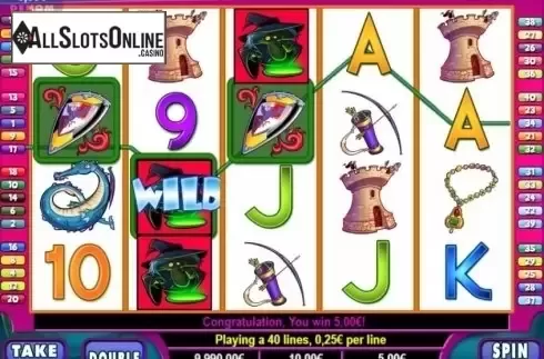 Wild Win screen. Draconia from R. Franco