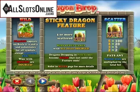 Paytable 1. Dragon Drop from NextGen