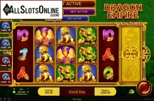 Reel Screen. Dragon Empire from Spadegaming