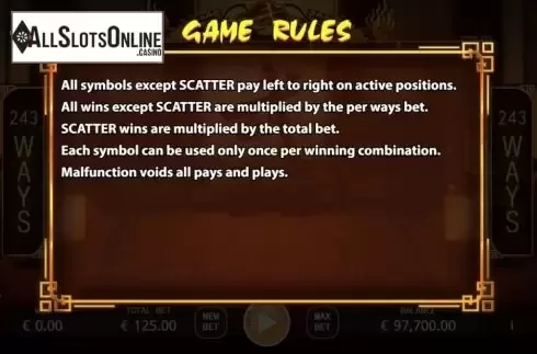 Rules. Dragon's Way from KA Gaming