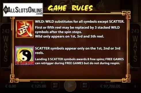 Symbols. Dragon's Way from KA Gaming