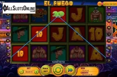 Win Screen. El Fuego from Spinmatic