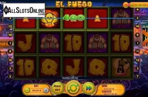 Win Screen. El Fuego from Spinmatic