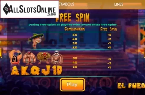 free spin. El Fuego from Spinmatic