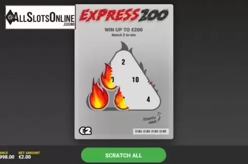 Game Screen 2. Express 200 from Hacksaw Gaming