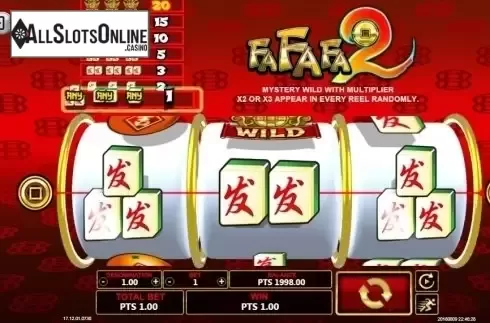 Win screen. Fafafa 2 from Spadegaming