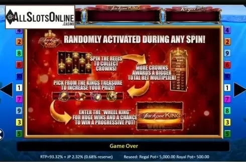 Features. Fishin Frenzy Jackpot King from Blueprint
