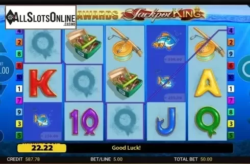 Win Screen 4. Fishin Frenzy Jackpot King from Blueprint