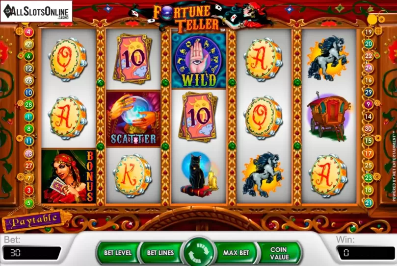 Game Workflow screen. Fortune Teller (NetEnt) from NetEnt