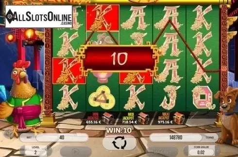 Win screen. From China With Love from Fugaso