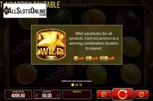 Wild Symbol. Fruit Awards from SYNOT