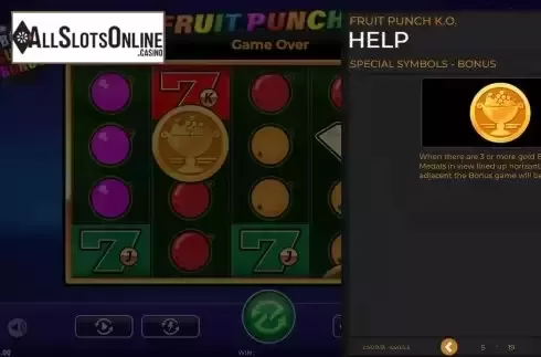 Bonus symbol screen