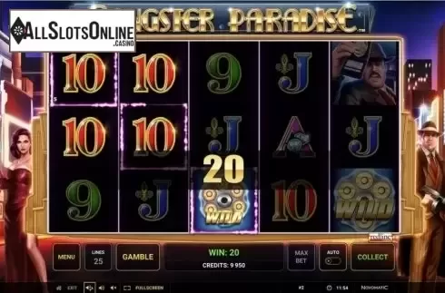 Win Screen. Gangster Paradise from Greentube