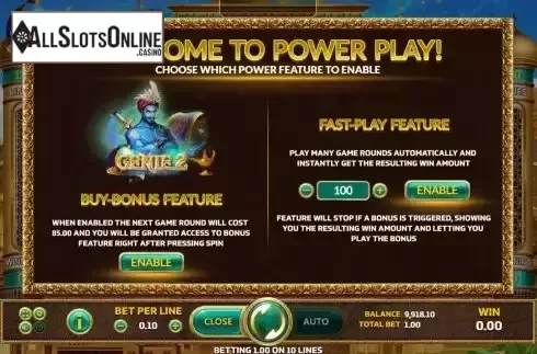 Buy Free Spins screen