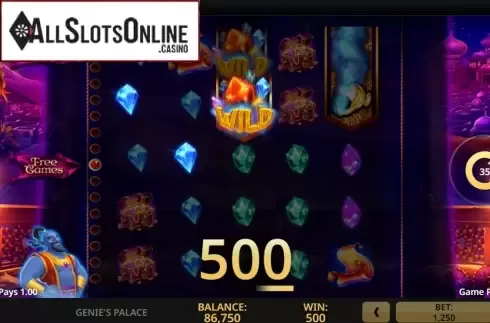Win screen 1. Genie's Palace from High 5 Games