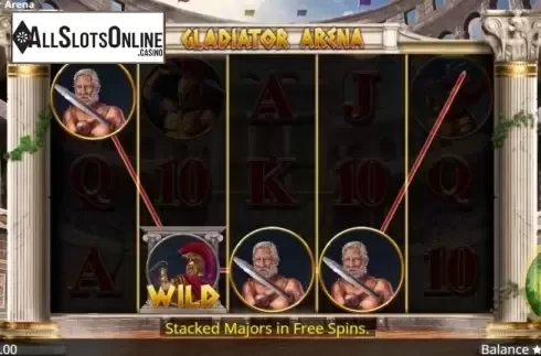 Win screen 1. Gladiator Arena from Booming Games