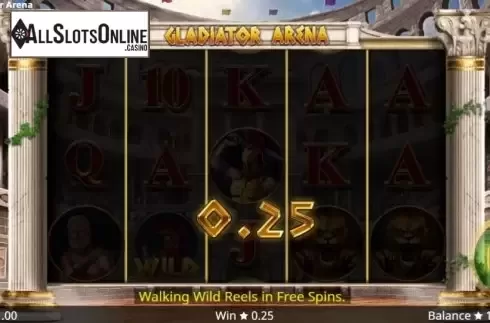 Win screen 3. Gladiator Arena from Booming Games