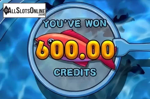 Win screen. Gold Fishing from PlayStar