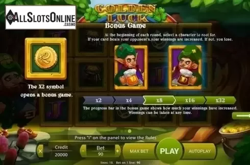 Paytable 3. Golden Luck (X Play) from X Play