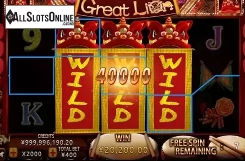 Big Win. Great Lion (CQ9Gaming) from CQ9Gaming