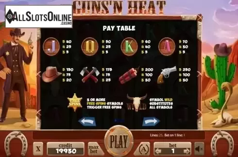 Paytable 1