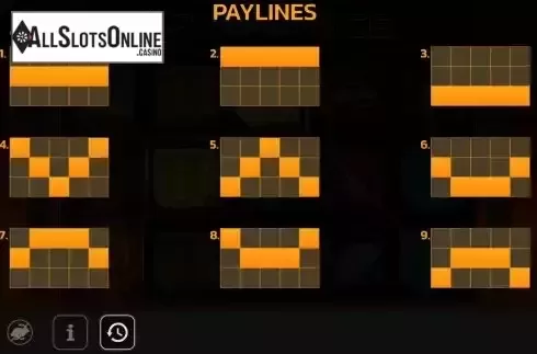 Paylines screen