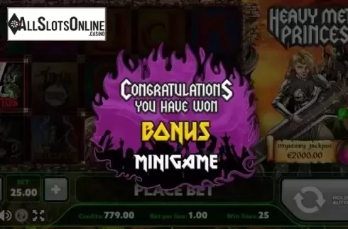 Bonus Game 1. Heavy Metal Princess from PlayPearls