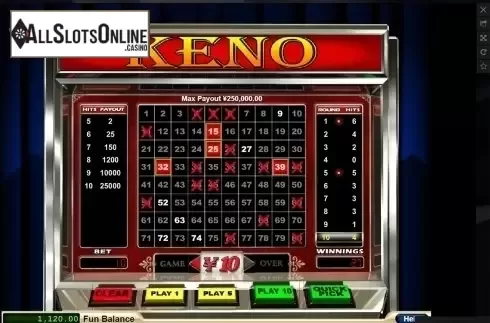 Game workflow 2. Keno (RTG) from RTG