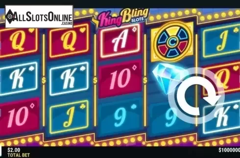 Reel screen. King Bling Slots from Slot Factory