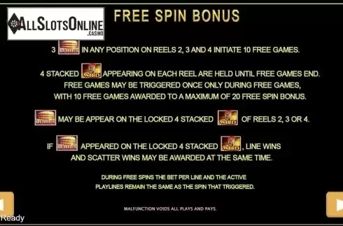 Paytable 2. King Of Colosseum from PlayStar