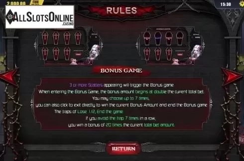 Bonus Game. Legend of the Night from Dream Tech