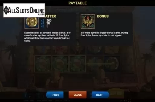 Paytable 2. Legends of Ra from Evoplay Entertainment