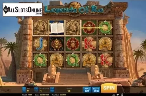 Wild Win screen. Legends of Ra from Evoplay Entertainment