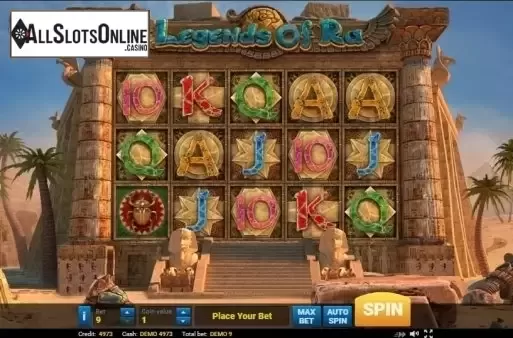 Reel screen. Legends of Ra from Evoplay Entertainment