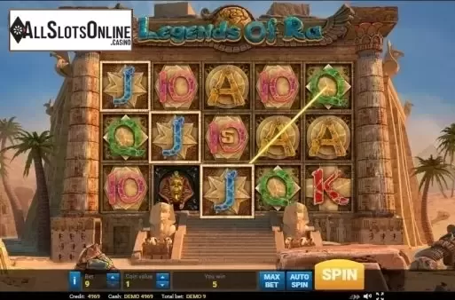 Win screen. Legends of Ra from Evoplay Entertainment