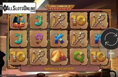 Reel Screen. Lost Tomb of Cleopatra from bet365 Software