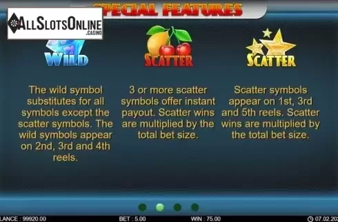 Feature screen 1. Lucky Fruit Lines from 7mojos
