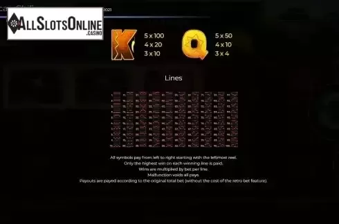 Paytable 4