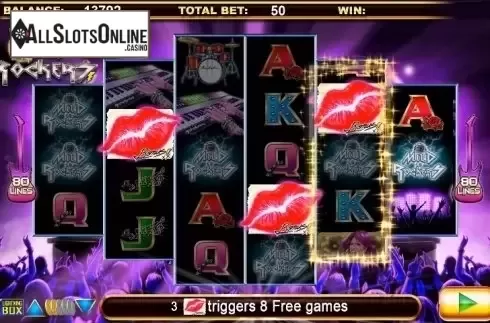 Bonus Game screen. Mild Rockers from Lightning Box