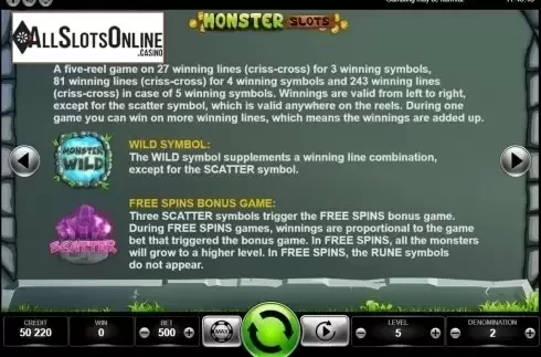 Features 1. Monster Slot from KAJOT