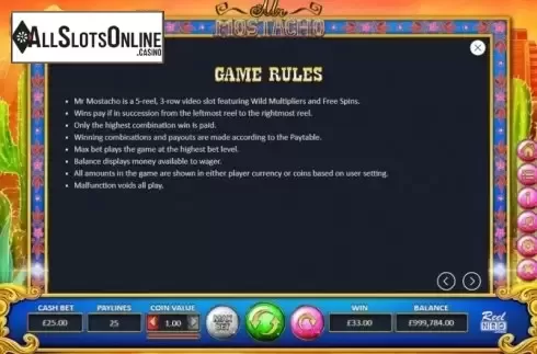Rules. Mr Mostacho from ReelNRG