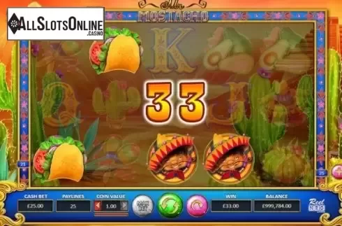 Win Screen 3. Mr Mostacho from ReelNRG